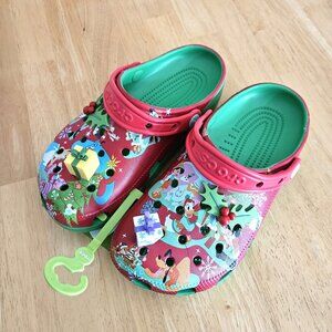 Crocs Disney Mickey Mouse + Friends Holiday Christmas Clogs size Women 7 Men 5